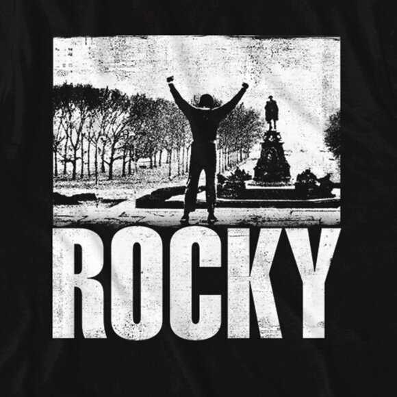 Rocky Movie Black Shirt Retro Film Graphic Tee Vintage Boxing Fan Unisex 51 - Picture 2 of 5
